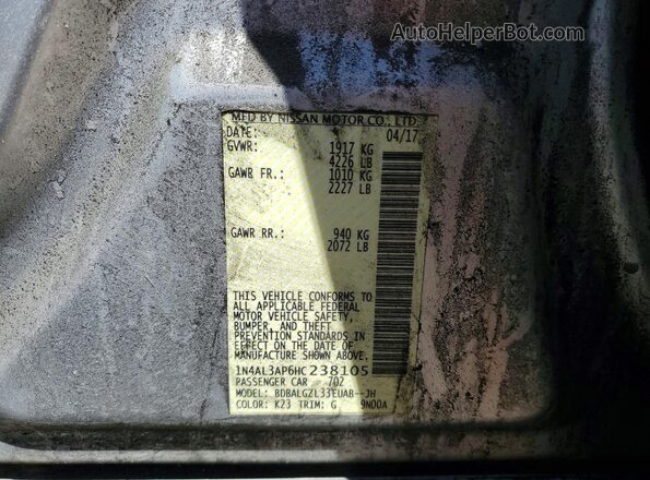 1N4AL3AP6HC238105 2017 NISSAN ALTIMA Silver ძრავის განყოფილების ხედი