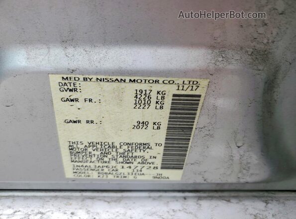 1N4AL3AP6JC147728 2018 NISSAN ALTIMA Silver Engine compartment view