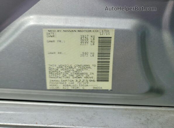 1N4AL3AP7GN322596 2016 NISSAN ALTIMA Silver 