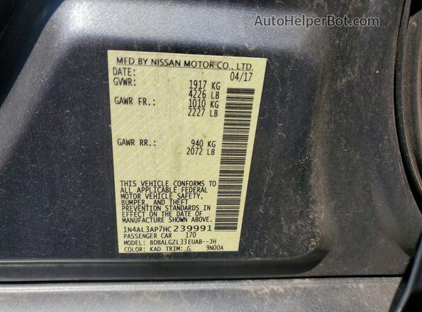 1N4AL3AP7HC239991 2017 NISSAN ALTIMA Gray Vista del compartimento del motor