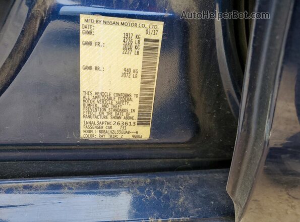 1N4AL3AP7HC263613 2017 NISSAN ALTIMA Blue Engine compartment view