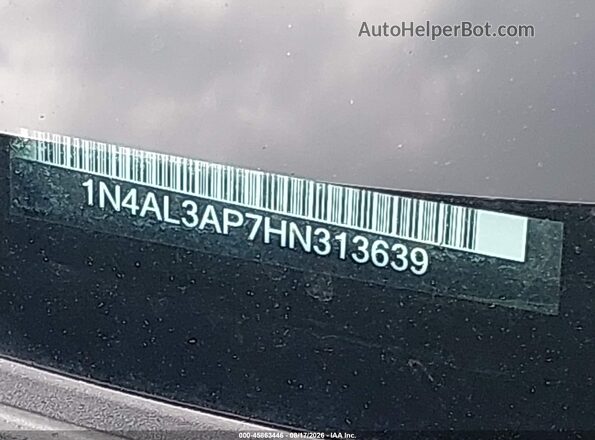 1N4AL3AP7HN313639 2017 NISSAN ALTIMA Черный Вид подкапотного пространства