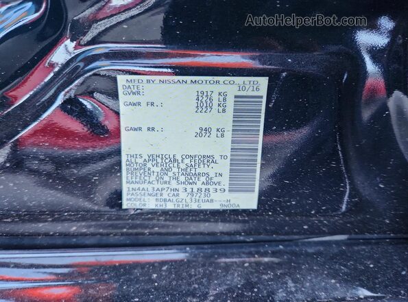 1N4AL3AP7HN318839 2017 NISSAN ALTIMA Black Engine compartment view
