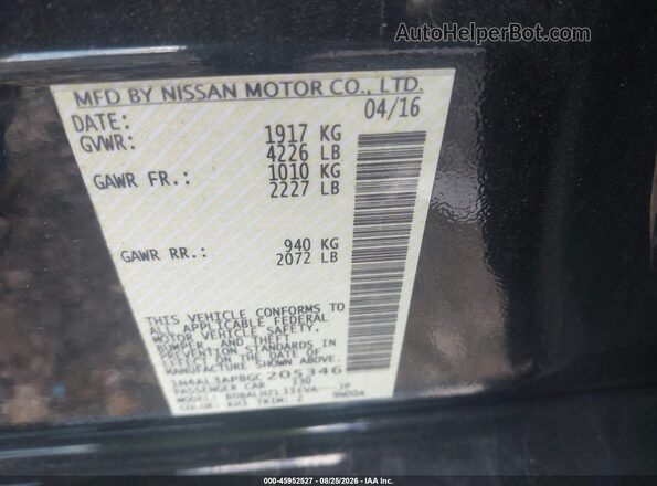 1N4AL3AP8GC205346 2016 NISSAN ALTIMA Синий Вид подкапотного пространства