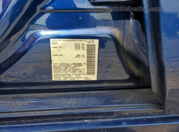 1N4AL3AP8GC284856 2016 NISSAN ALTIMA Blue Widok komory silnika