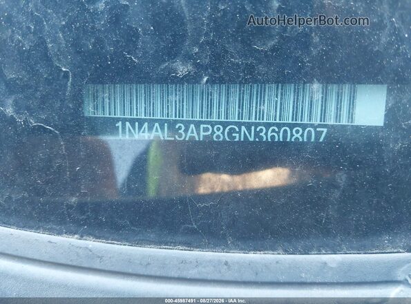 1N4AL3AP8GN360807 2016 NISSAN ALTIMA White Vista del compartimento del motor