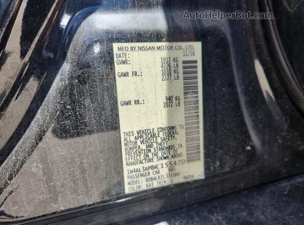 1N4AL3AP8HC155470 2017 NISSAN ALTIMA Черный Вид подкапотного пространства