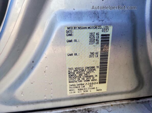 1N4AL3AP8HC226604 2017 NISSAN ALTIMA Silver Engine compartment view