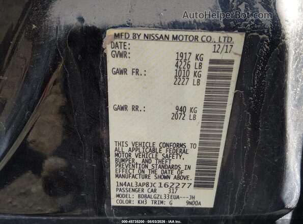 1N4AL3AP8JC162277 2018 NISSAN ALTIMA Black Engine compartment view