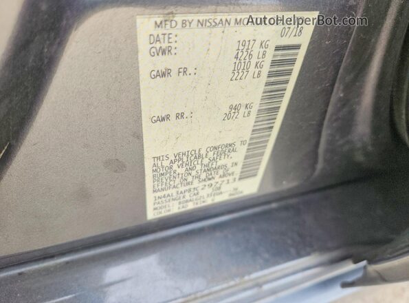 1N4AL3AP8JC297713 2018 NISSAN ALTIMA Gray Widok komory silnika
