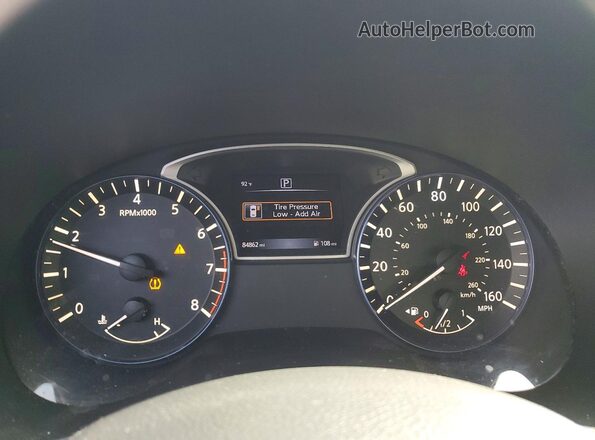 1N4AL3AP9GC211415 2016 NISSAN ALTIMA Black ხელსაწყოთა პანელის ხედი