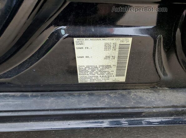 1N4AL3AP9GN386901 2016 NISSAN ALTIMA Black Շարժիչի բաժամունքի տեսք