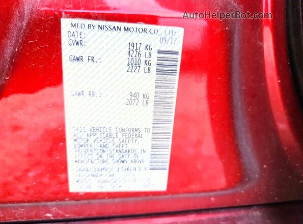 1N4AL3AP9JC106414 2018 NISSAN ALTIMA Red Vista del compartimento del motor