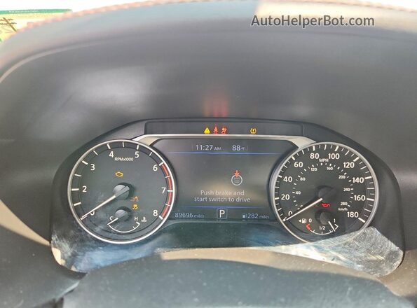 1N4AL4CV1MN329427 2021 NISSAN ALTIMA White Widok zestawu wskaźników