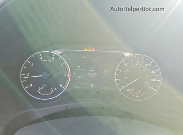 1N4AL4CV1MN354506 2021 NISSAN ALTIMA Blue Widok zestawu wskaźników