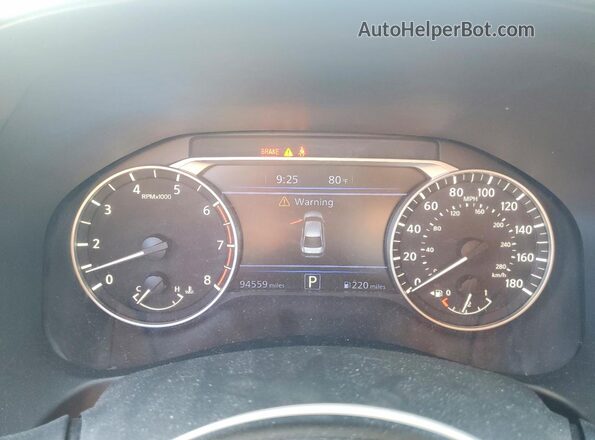 1N4AL4CV5KC102816 2019 NISSAN ALTIMA Красный Вид щитка приборов