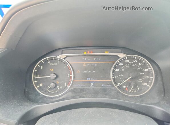 1N4AL4CVXKC257961 2019 NISSAN ALTIMA White ხელსაწყოთა პანელის ხედი