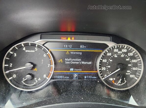 1N4AL4CVXMN304655 2021 NISSAN ALTIMA Black Vista del cuadro de instrumentos