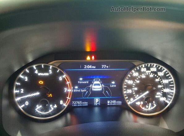 1N4AL4CVXMN397306 2021 NISSAN ALTIMA Black ხელსაწყოთა პანელის ხედი