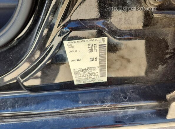 1N4AL4FV0KC101150 2019 NISSAN ALTIMA Black VIN sticker view
