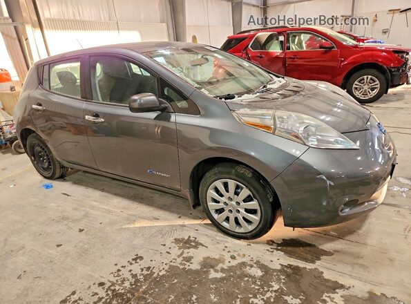 1N4AZ0CP0GC303751 2016 NISSAN LEAF Серый Передняя правая четверть