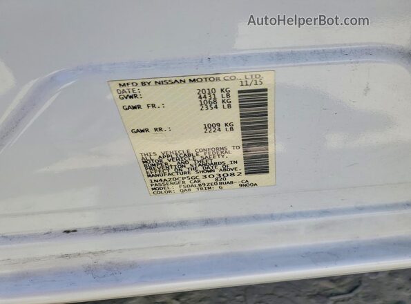 1N4AZ0CP5GC303082 2016 NISSAN LEAF White Вид підкапотного простору