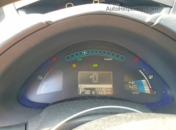 1N4AZ0CP9GC303831 2016 NISSAN LEAF Gray Widok zestawu wskaźników