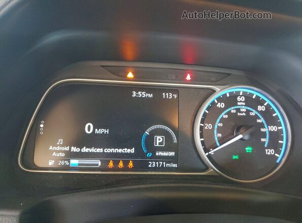 1N4AZ1BV6PC554182 2023 NISSAN LEAF White Widok zestawu wskaźników