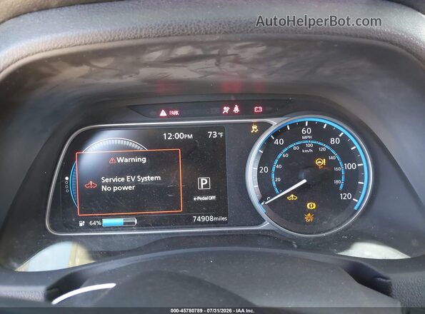1N4AZ1CP7KC300277 2019 NISSAN LEAF Серый Вид задних сидений