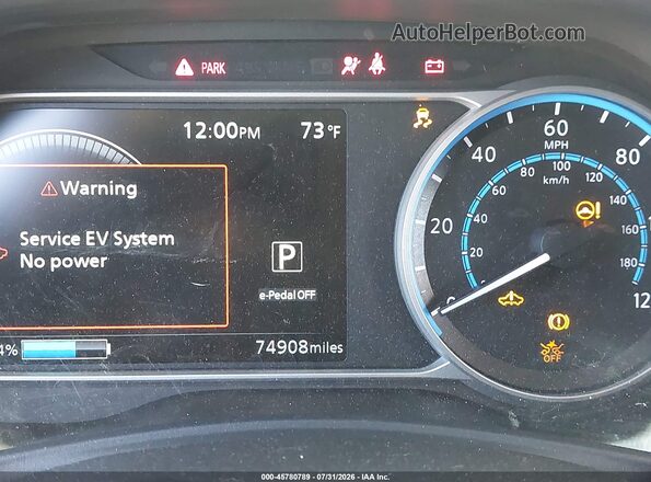 1N4AZ1CP7KC300277 2019 NISSAN LEAF Серый 