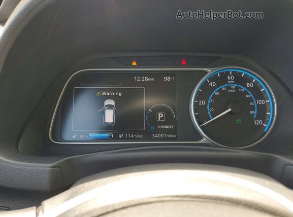 1N4AZ1CP7LC302208 2020 NISSAN LEAF Gray Widok zestawu wskaźników