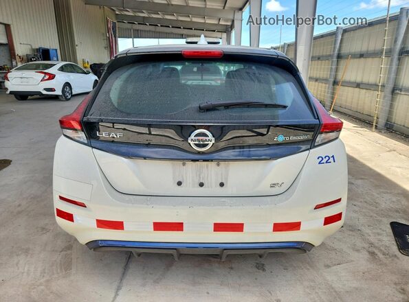 1N4AZ1CP8KC321607 2019 NISSAN LEAF White Widok z tyłu