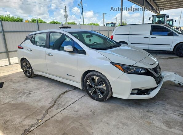 1N4AZ1CP8KC321607 2019 NISSAN LEAF White Przód prawy