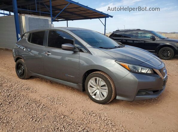 1N4AZ1CPXKC300354 2019 NISSAN LEAF Серый Передняя правая четверть