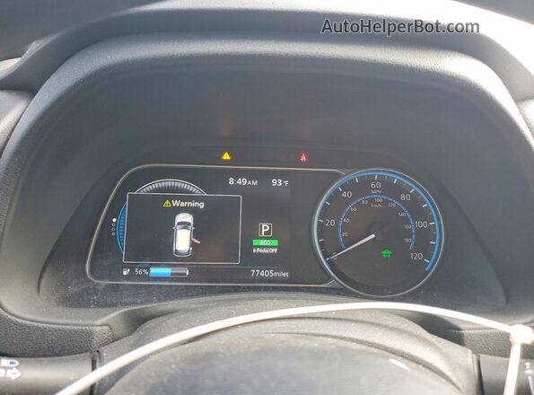 1N4AZ1CPXKC300354 2019 NISSAN LEAF Серый Вид щитка приборов