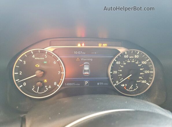 1N4BL4BV0KC154473 2019 NISSAN ALTIMA Белый Вид щитка приборов