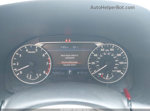 1N4BL4BV0KC229849 2019 NISSAN ALTIMA Black უკანა სავარძლების ხედი