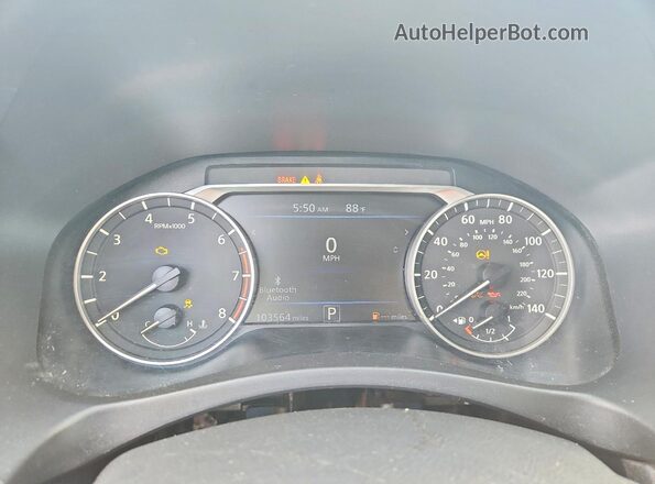 1N4BL4BV0LC193842 2020 NISSAN ALTIMA White Vista del cuadro de instrumentos