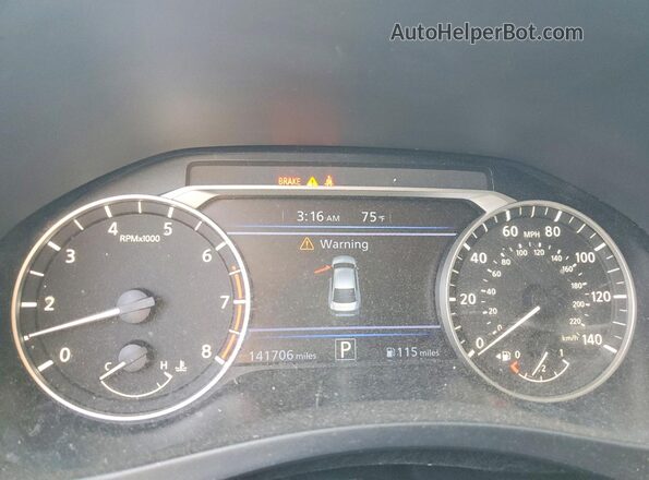 1N4BL4BV1KC226040 2019 NISSAN ALTIMA Silver Widok zestawu wskaźników