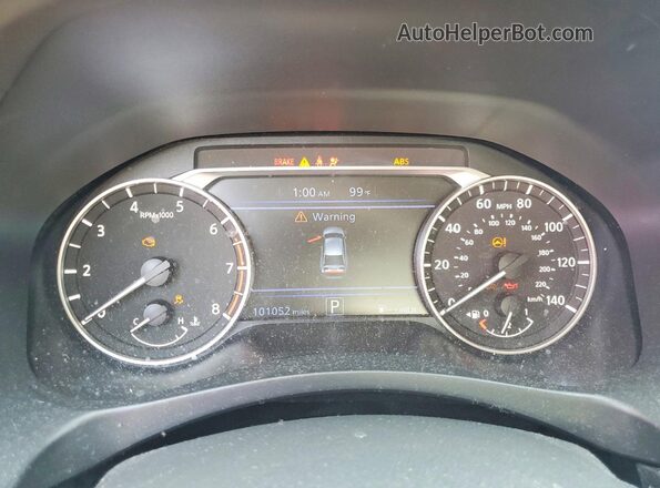 1N4BL4BV1LC216965 2020 NISSAN ALTIMA White Instrument cluster view