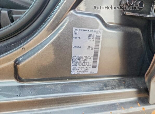 1N4BL4BV1RN433543 2024 NISSAN ALTIMA Gray Vista del compartimento del motor