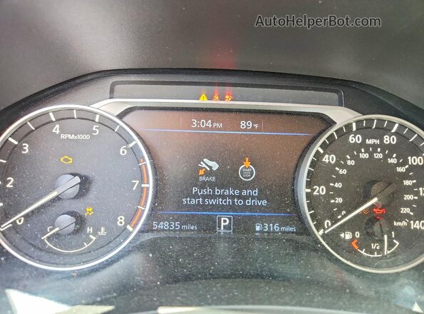 1N4BL4BV2KC114444 2019 NISSAN ALTIMA White Vista del cuadro de instrumentos