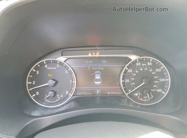 1N4BL4BV2KC152112 2019 NISSAN ALTIMA Blue Widok zestawu wskaźników