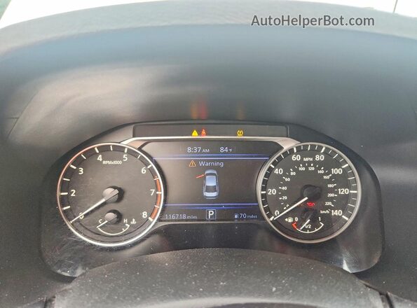1N4BL4BV2KC219713 2019 NISSAN ALTIMA White Widok zestawu wskaźników