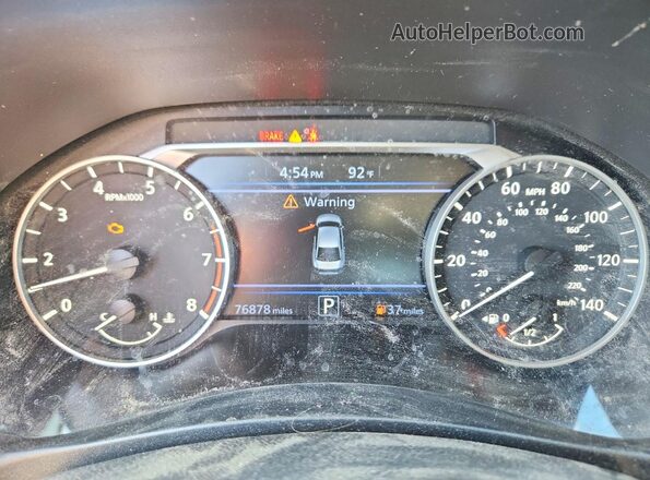 1N4BL4BV2LC202587 2020 NISSAN ALTIMA Black Вид щитка приладів