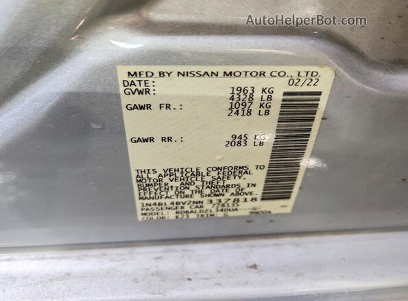 1N4BL4BV2NN337818 2022 NISSAN ALTIMA Silver 