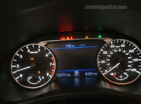 1N4BL4BV3KC247052 2019 NISSAN ALTIMA Gray Vista del cuadro de instrumentos