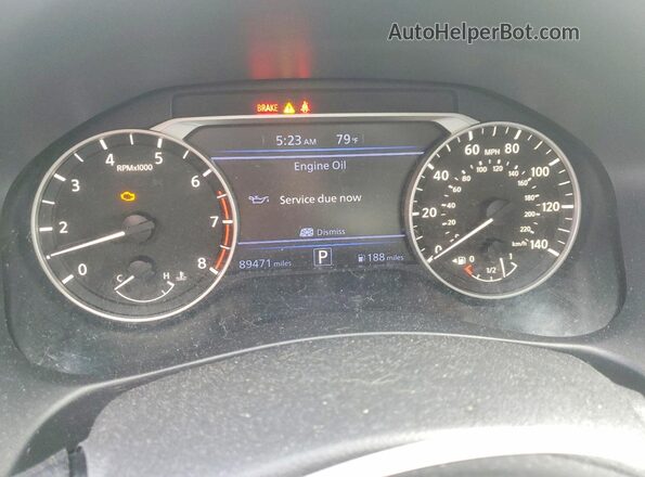1N4BL4BV4LC208374 2020 NISSAN ALTIMA White Instrument cluster view
