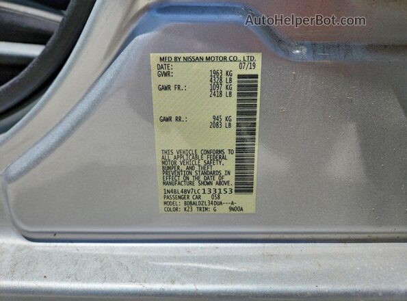 1N4BL4BV7LC133153 2020 NISSAN UK Silver Engine compartment view