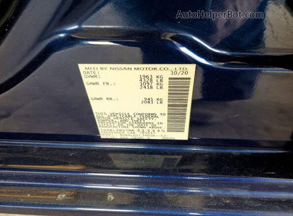 1N4BL4BV7MN313335 2021 NISSAN ALTIMA Синий Вид подкапотного пространства